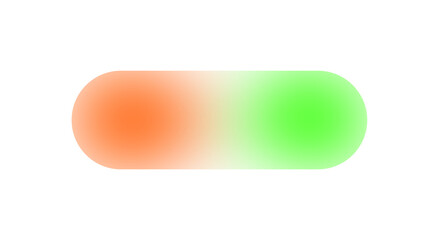 Orange to Green Gradient Button on Transparent Background Modern UI Element for App Design and Website Interface with Smooth Color Transition Effect