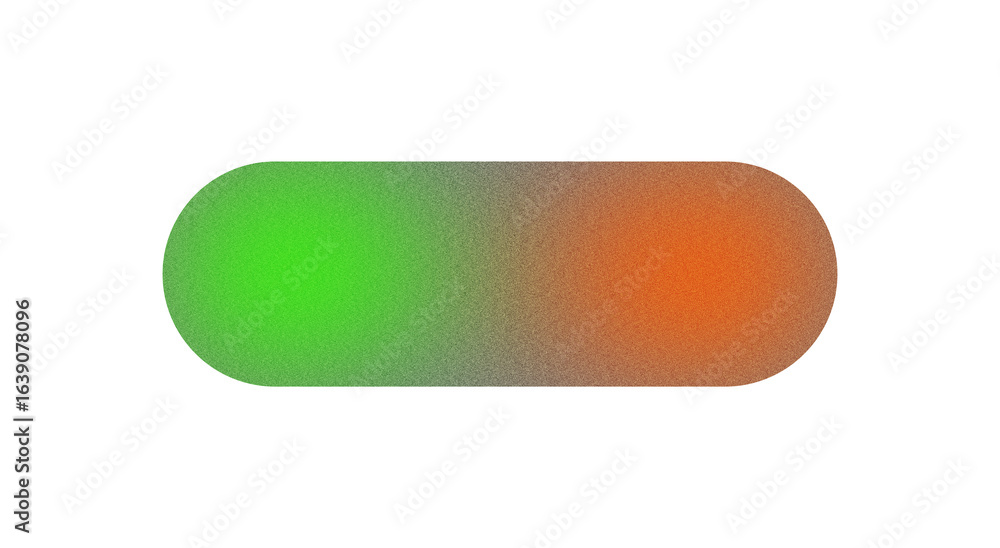 Aufkleber abstract gradient capsule shape with green and orange hues on transparent backdrop, modern design el