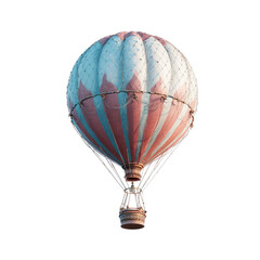 Obraz premium Vintage hot air balloon sunrise flight, travel