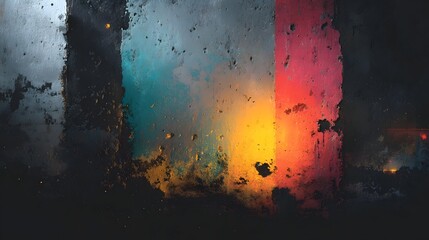 Expressive abstract artwork featuring a dynamic composition of vivid colors textured brushstrokes and fluid paint splatters creating a captivating and emotive visual experience