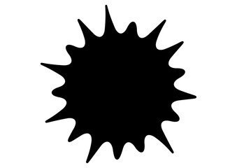 黒い爆発イメージ　弾けた水滴　パンクフレーム