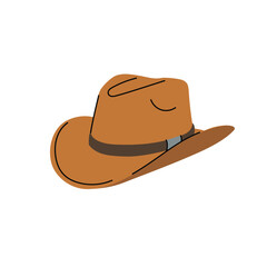 Cowboy western ranch hat. Flat modern style. Vector illustration isolated on white background.