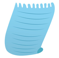 Cute cartoon hand drawn vector Paper clipart.