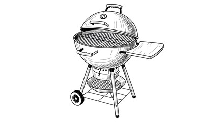 Charcoal Grill Illustration