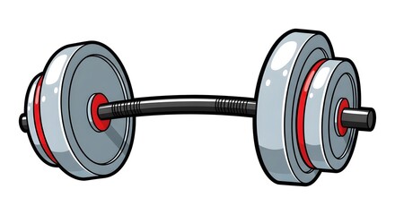 Cartoon Dumbbell Illustration for Fitness Concepts