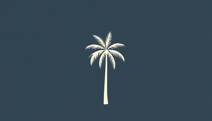 Minimalist vector of a palm tree