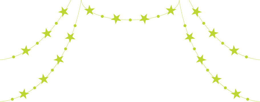 Yellow decorative star hanging festive element