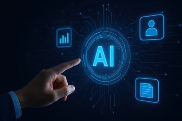 Digital interface showcasing artificial intelligence.