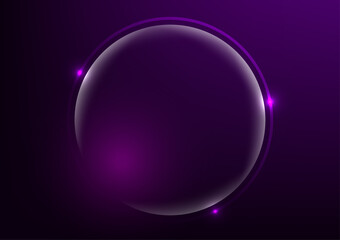 Len circle tech purple center art background