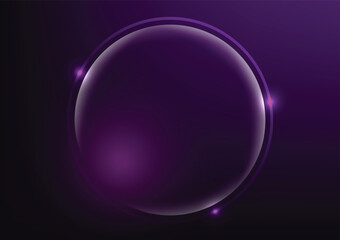 Len circle tech purple center art background