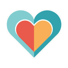 mimalist heart shape vector
