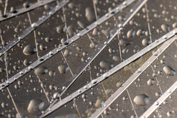 a wet steel blade for a knife and repeated use, a sharp spare blade for a knife for repair work...