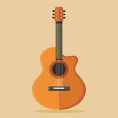 minimalist guitar vector illustration