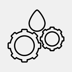 Icon lubricant. Oil Industry elements. Icon in line style.