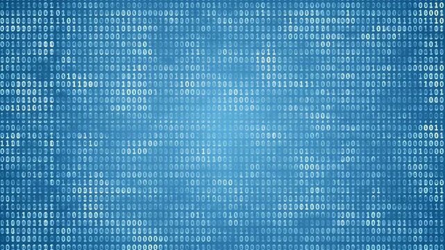 A digital background of binary code in a cool blue tone, representing data, technology, and the complex world of information.