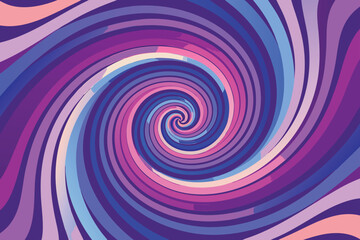 Obraz premium Abstract swirling vortex of pastel color bands,a modern hypnotic design with a groovy retro psychedelic feel perfect for backgrounds or creative projects