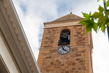 Old bell tower on a spanish village.