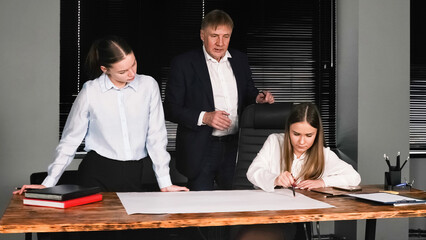Team collaboration in a modern office environment during a planning session
