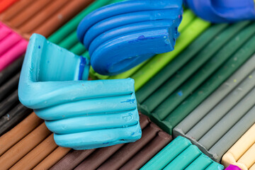plasticine for modeling , soft closeup plasticine, the material is used for various purposes and...