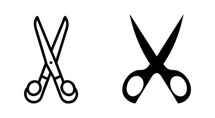 Set of scissors outline silhouette vector illustration design