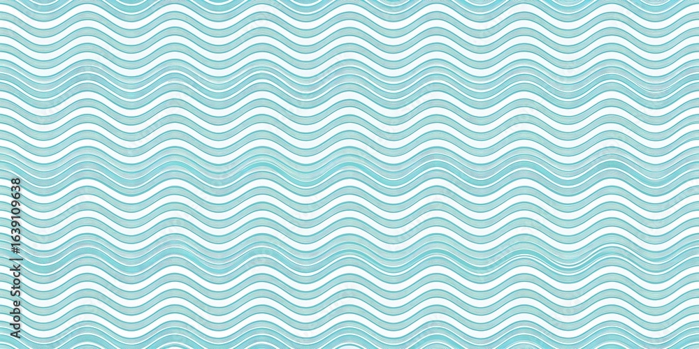 Poster photo of abstract blue wave pattern background with a seamless design, evoking the tranquility of th