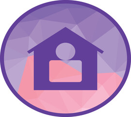 Geometric style home icon with clean lines, perfect for real estate branding, modern architecture, housing apps, smart home technology, and minimalist property logo designs