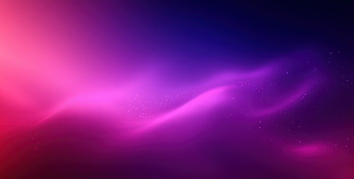 Smooth flowing waves of vibrant pink and purple light with scattered sparkling particles creating a dreamy and ethereal atmosphere