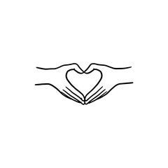 Two hands building heart symbolizing emotional support and care