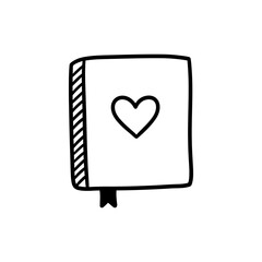 Journal with Heart Symbol Representing Self-Expression and Emotions