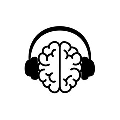 Headphone Around Brain Representing Guided Help and Support