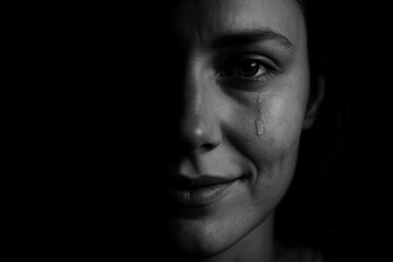 The Poignant Gaze of a Woman in Monochrome