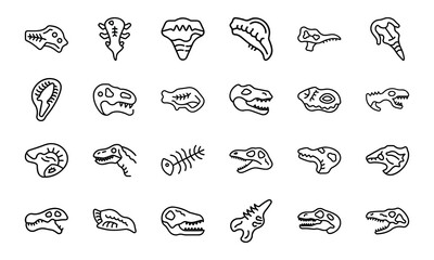 Science and Laboratory Line Icons Chemistry, Physics, Biology, Space, Robotics, Data, and Medical Vector Icon Set for Education, Research, and STEM Projects