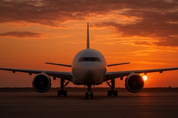 Obraz premium A Sunset's Embrace on the Tarmac