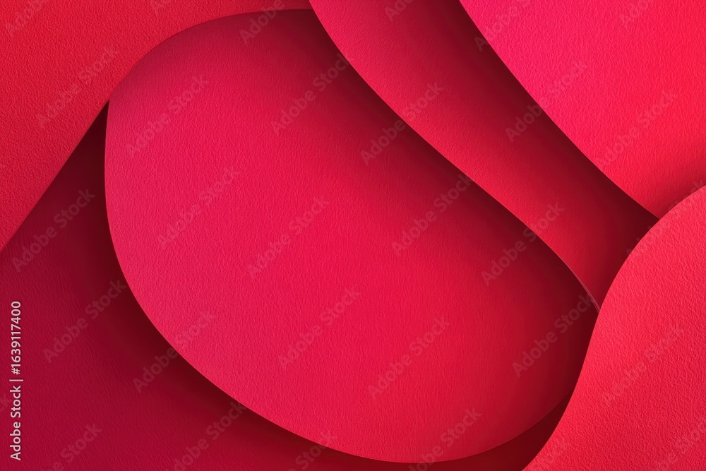 Poster vibrant red wallpaper with subtle abstract patterns showcasing flowing shapes and textures in a mode