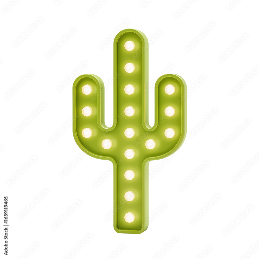 Aufkleber illuminated succulent silhouette casting a gentle glow on an isolated background creating a warm