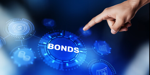 BONDS. Stock Market Investing Finance concept. Dividend strategies