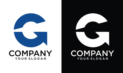 Creative growth arrow letter g logo