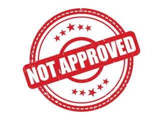 Not Approved Rubber Stamp Seal with a Star Border