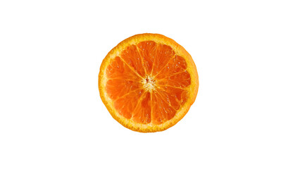 Orange fruit slice on a transparent background, perfect for food packaging, juice branding, or fresh-themed designs. High-resolution and ready for use in any professional or creative project.