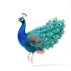 Obraz premium Colorful peacock flaunting its feathers