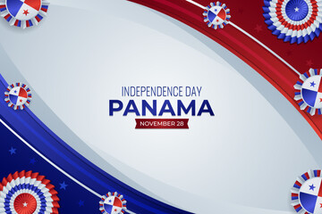 Independence UP Panama | Gradient Panama independence day elements collection