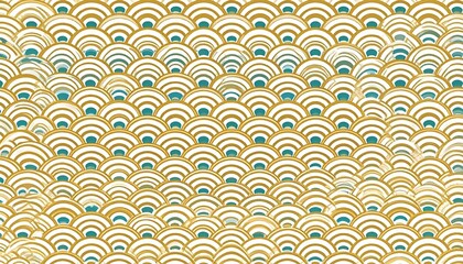 Abstract seamless spiral and circle pattern in blue tones