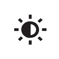 Vector set of flat glossy magnifying glass and camera search icons on a round button