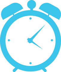 Time and Clock icons design in flat. isolated on transparent background Horizontal of analog alarm .Circle clocks sign symbol