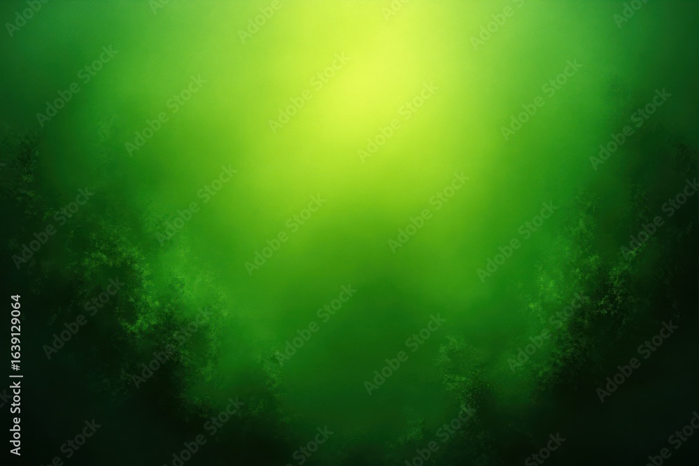 Poster abstract gradient background with varying shades of green, creating a soft glowing effect from brigh