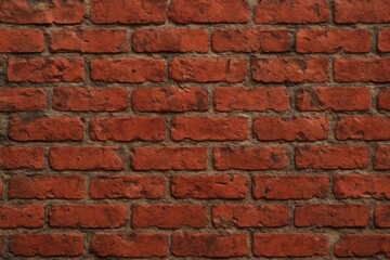A close-up of a weathered red brick wall, showcasing its rustic charm and the passage of time