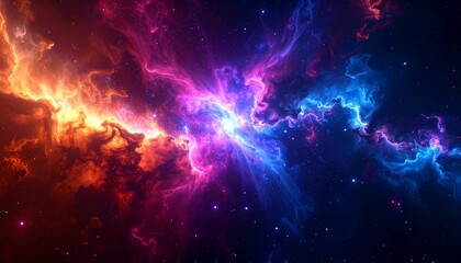 Fototapeta premium Abstract space background with stars and galaxy