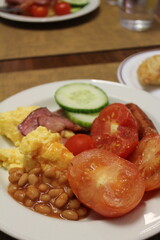 English breakfast at a hotel in Valletta, Malta