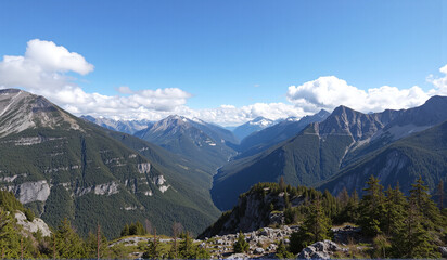 mountain landscape with snow