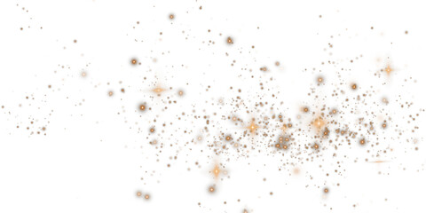 Magical Stardust Sparkle PNG with Glowing Gold Particles, Shine, and Festive Light Effects on Transparent Background